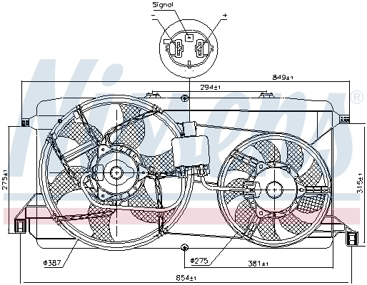 Fan, engine cooling 85826
