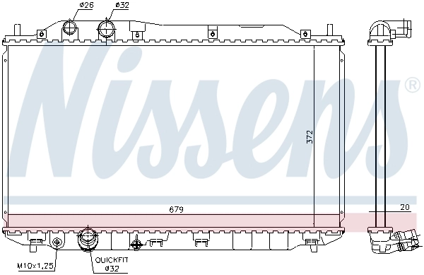 Radiator, engine cooling 681384