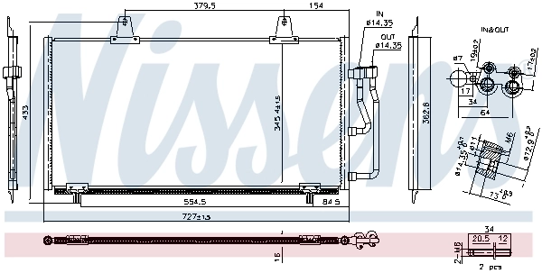 Condenser, air conditioning ** FIRST FIT ** 940987