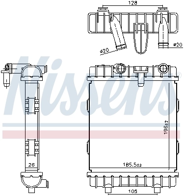 NISSENS 606641 Radiator, engine cooling