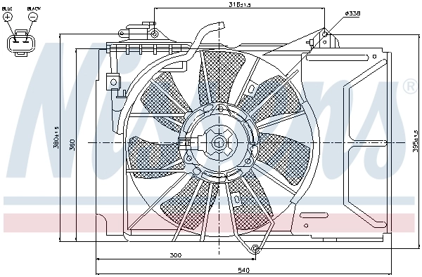 NISSENS 85328 Fan, engine cooling