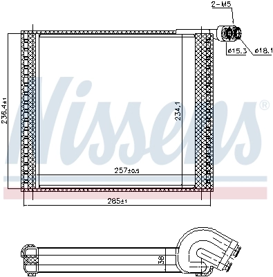 NISSENS 92338 Evaporator, air conditioning