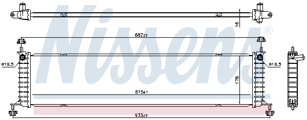 NISSENS 606915 Radiator, engine cooling