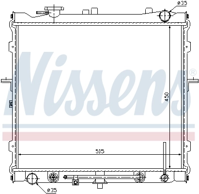 NISSENS 66643 Radiator, engine cooling