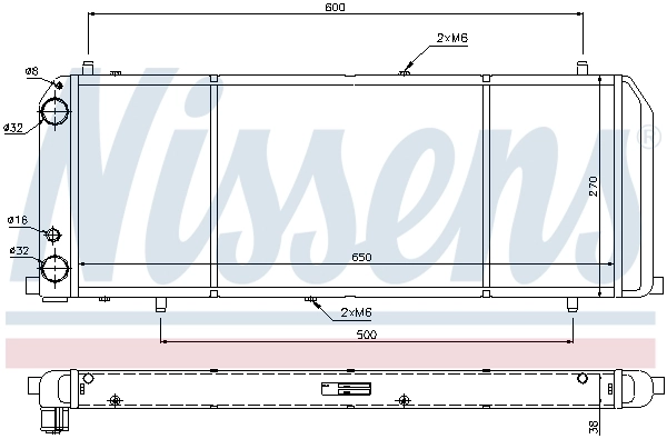 NISSENS 604201 Radiator, engine cooling