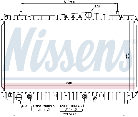 NISSENS 61665 Radiator, engine cooling