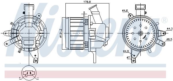 NISSENS 87396 Interior Blower