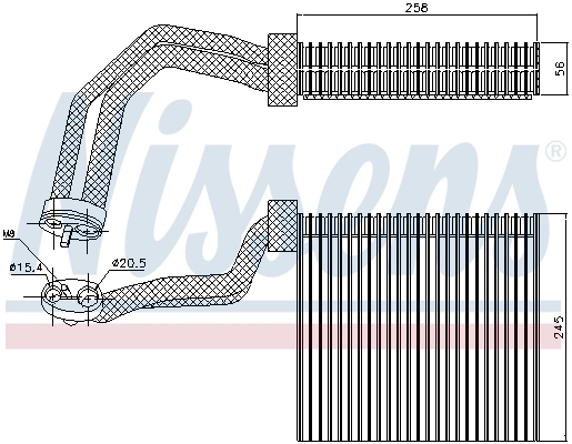 Evaporator, air conditioning 92293