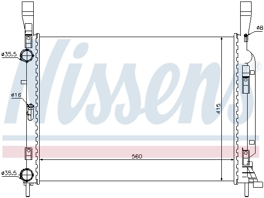 NISSENS 637628 Radiator, engine cooling