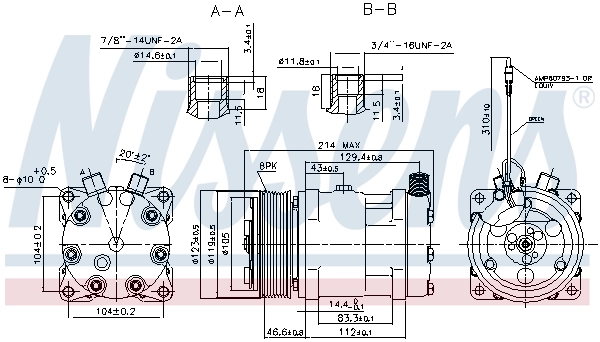 NISSENS 89657 Compressor, air conditioning