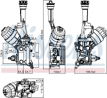 Oil Cooler, engine oil ** FIRST FIT ** 90928
