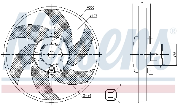 Fan, engine cooling 85950