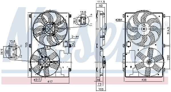 Fan, engine cooling 850092