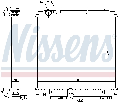 NISSENS 646929 Radiator, engine cooling