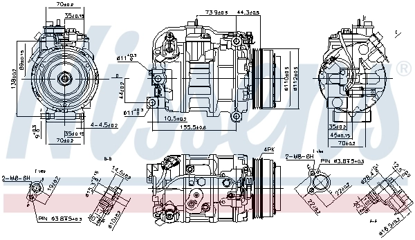 Compressor, air conditioning ** FIRST FIT ** 890218