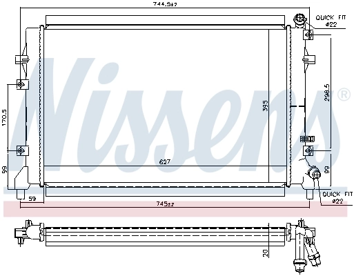 NISSENS 65324 Low Temperature Cooler, charge air cooler