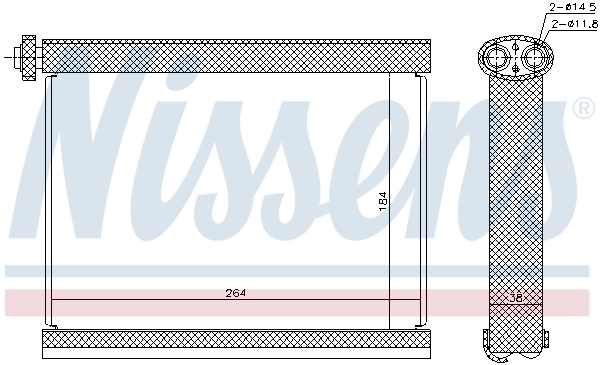 NISSENS 92317 Evaporator, air conditioning