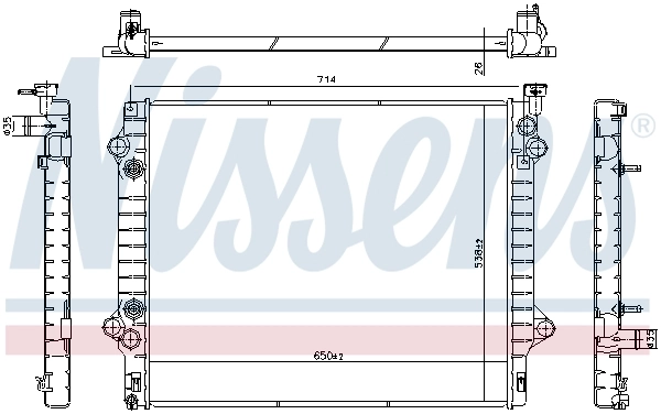 NISSENS 606832 Radiator, engine cooling