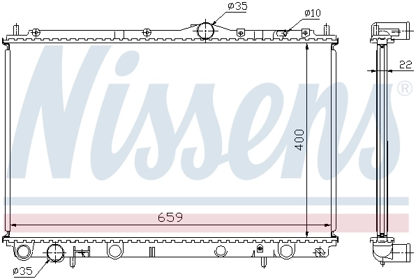 Radiator, engine cooling 65559A
