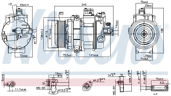 NISSENS 890359 Compressor, air conditioning