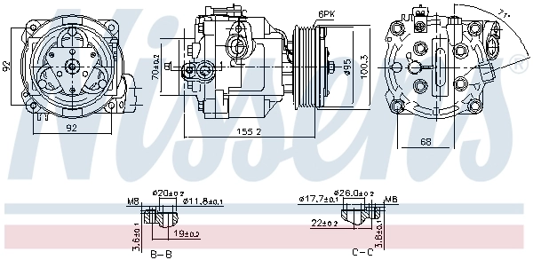 Compressor, air conditioning ** FIRST FIT ** 890806