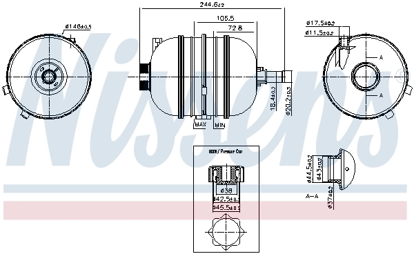 Expansion Tank, coolant ** FIRST FIT ** 996126