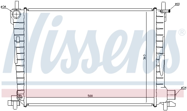 NISSENS 62055 Radiator, engine cooling