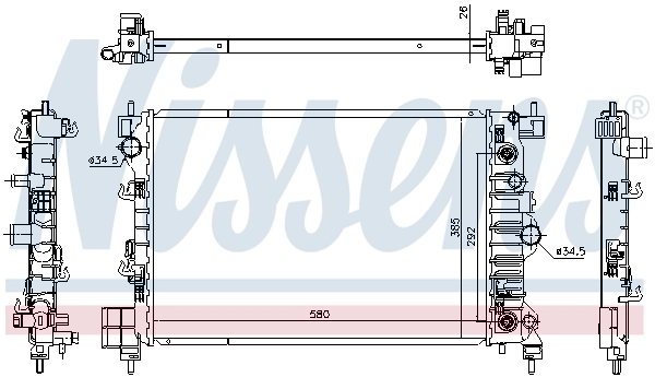 NISSENS 630778 Radiator, engine cooling