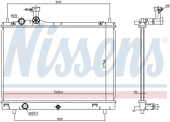 NISSENS 606700 Radiator, engine cooling