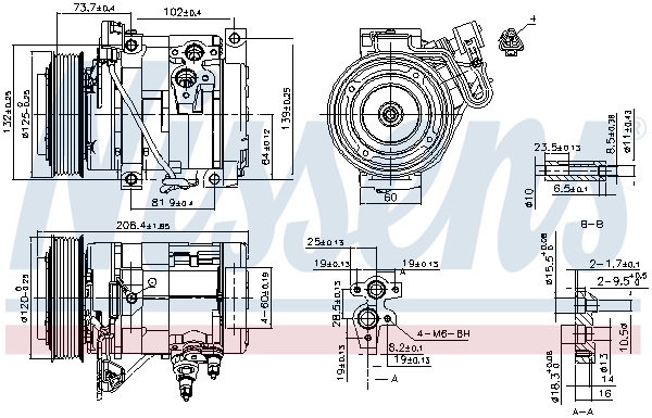 Compressor, air conditioning ** FIRST FIT ** 890332