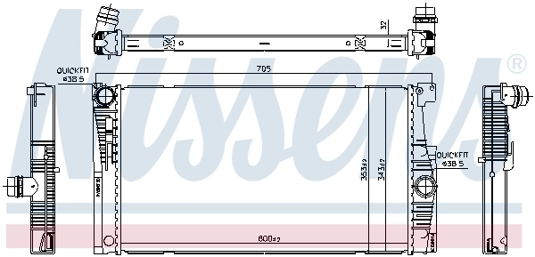 NISSENS 60839 Radiator, engine cooling
