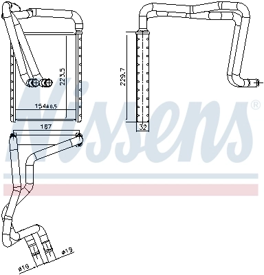 NISSENS 707179 Heat Exchanger, interior heating