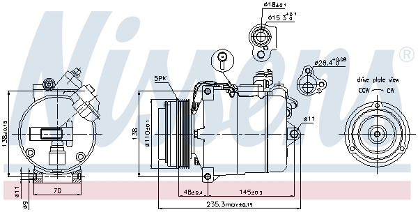 Compressor, air conditioning ** FIRST FIT ** 89034
