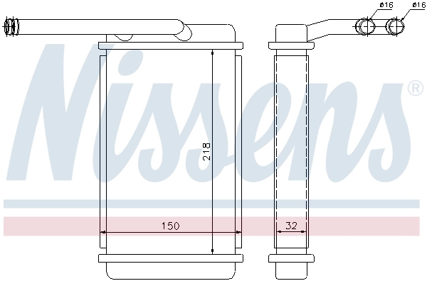 NISSENS 71757 Heat Exchanger, interior heating