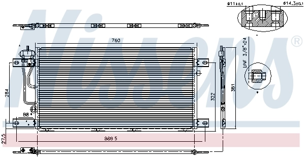 NISSENS 94503 Condenser, air conditioning