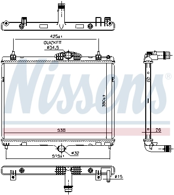 NISSENS 606055 Radiator, engine cooling