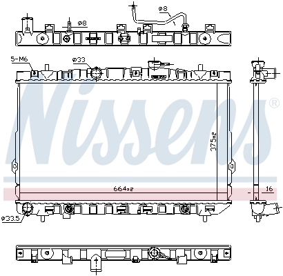 NISSENS 67025 Radiator, engine cooling