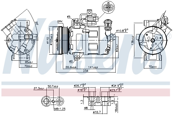 Compressor, air conditioning ** FIRST FIT ** 89216