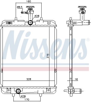 NISSENS 636015 Radiator, engine cooling