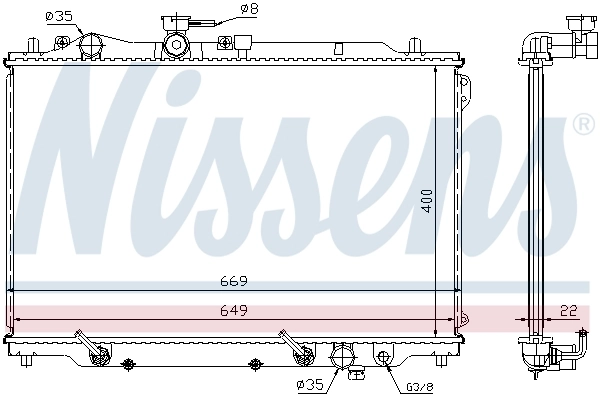 NISSENS 62444A Radiator, engine cooling