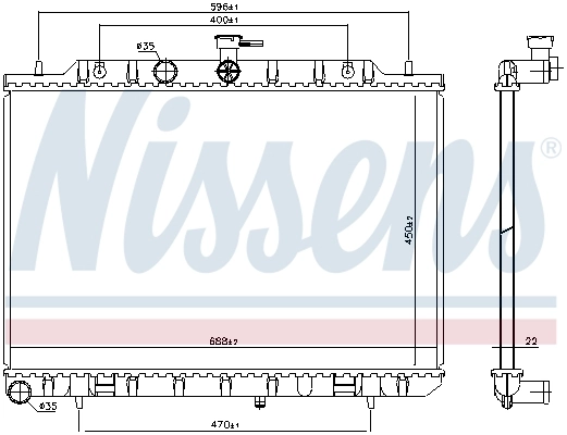 Radiator, engine cooling 67366