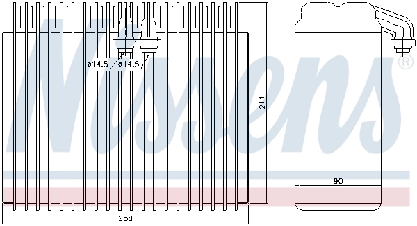 Evaporator, air conditioning 92171