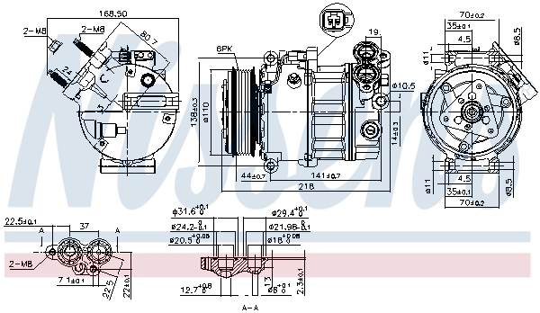 Compressor, air conditioning ** FIRST FIT ** 890125