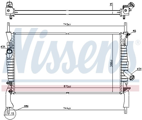 NISSENS 69225 Radiator, engine cooling