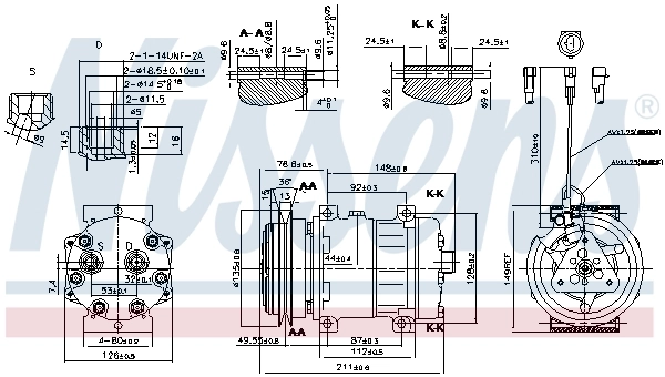 Compressor, air conditioning ** FIRST FIT ** 89469