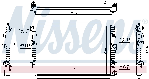 NISSENS 606267 Radiator, engine cooling