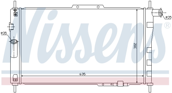 NISSENS 61656 Radiator, engine cooling
