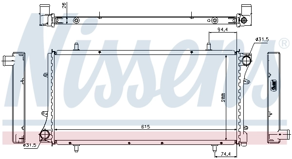 NISSENS 68220 Radiator, engine cooling