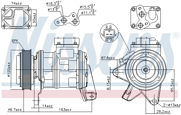 Compressor, air conditioning ** FIRST FIT ** 89087