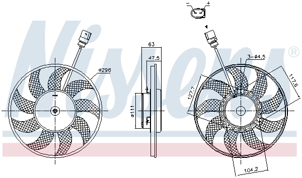 NISSENS 85866 Fan, engine cooling